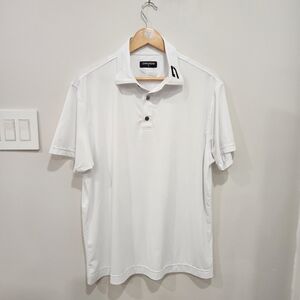 Druids Golf Polo Mens XL White Tour Issue Performance Stretch Wicking Nylon